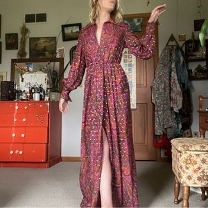 VINTAGE 60s 70s maxi dress
